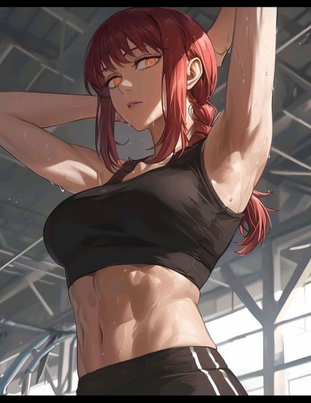 Makima - Your gym buddy needs a shower
