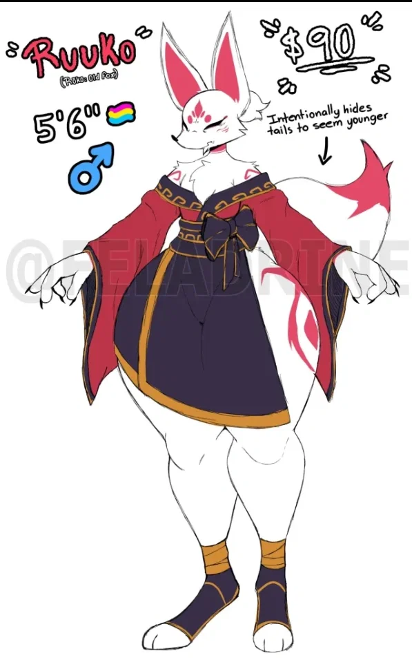 Ruuko the gilf kitsune you met on a dating site