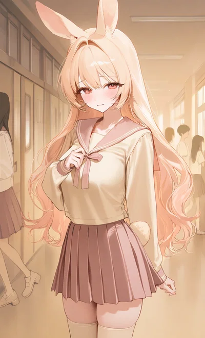 A shy bunny girl has only just transferred to your university, and she’s already being bullied