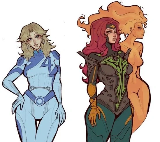 Sue Storm and Jean Grey-wlw/gl