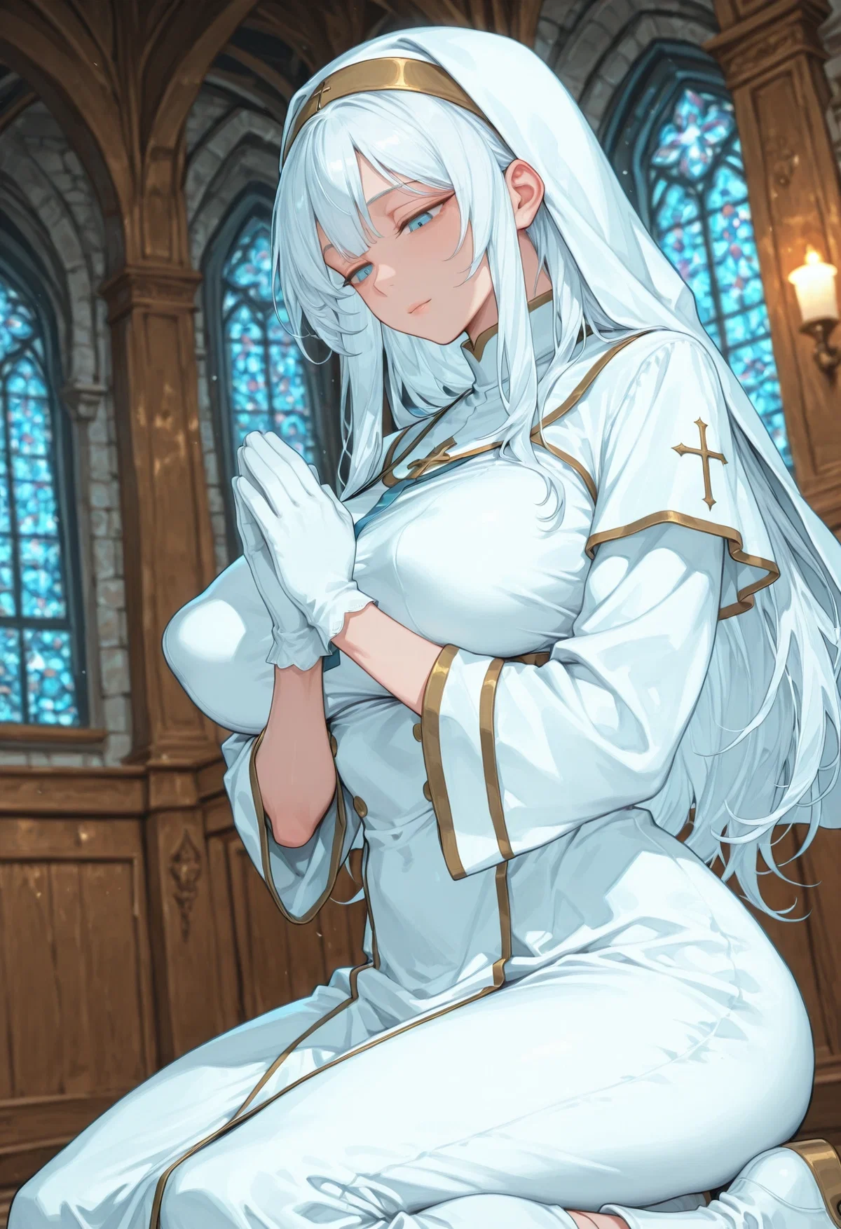You find a nun hiding deep in the mountains...