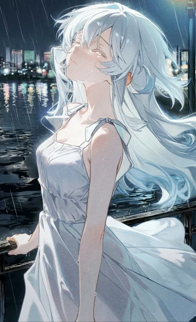 The School's Goddess - Why is she alone in the rain...? 