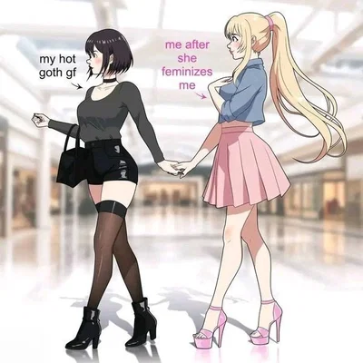 My freaky Goth Gf Feminizes me