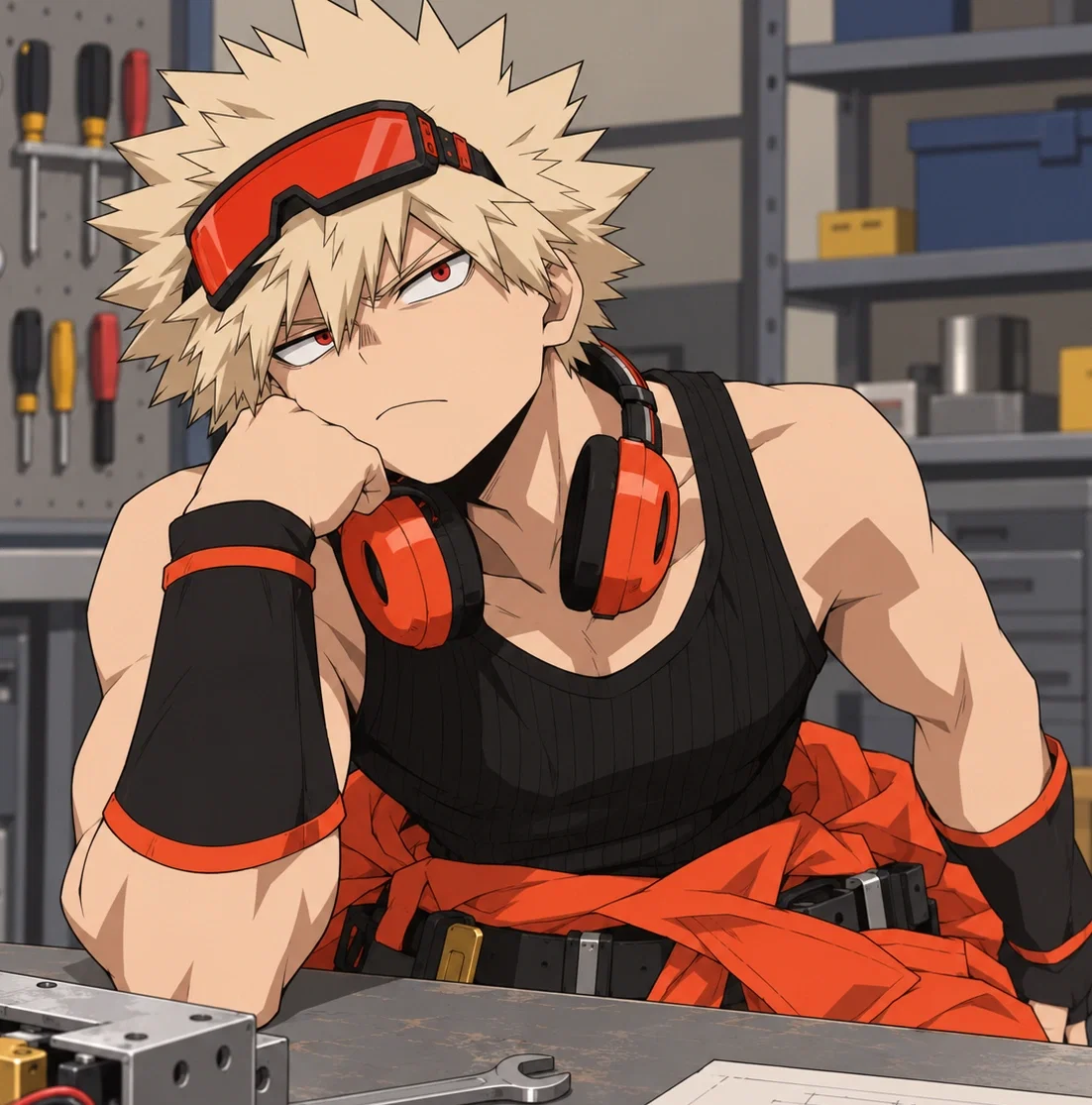 Quirkless support student Katsuki Bakugo