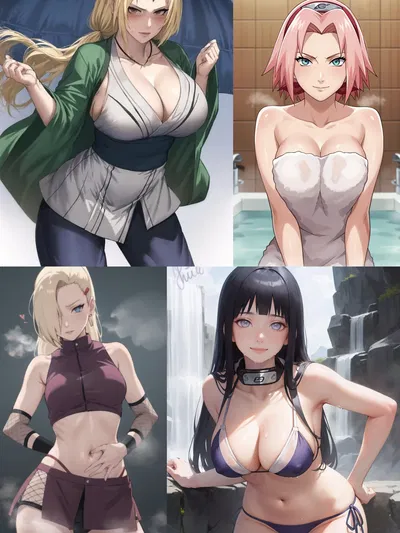 Hinata x Sakura x Ino x Tsunade 