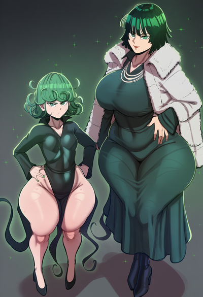 Tatsumaki & Fubuki (Blackwhiplash/Yamathegod/Aestheticc-meme Ai)