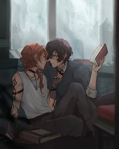 Nerd Dazai Osamu and Bad Boy Nakahara Chuuya