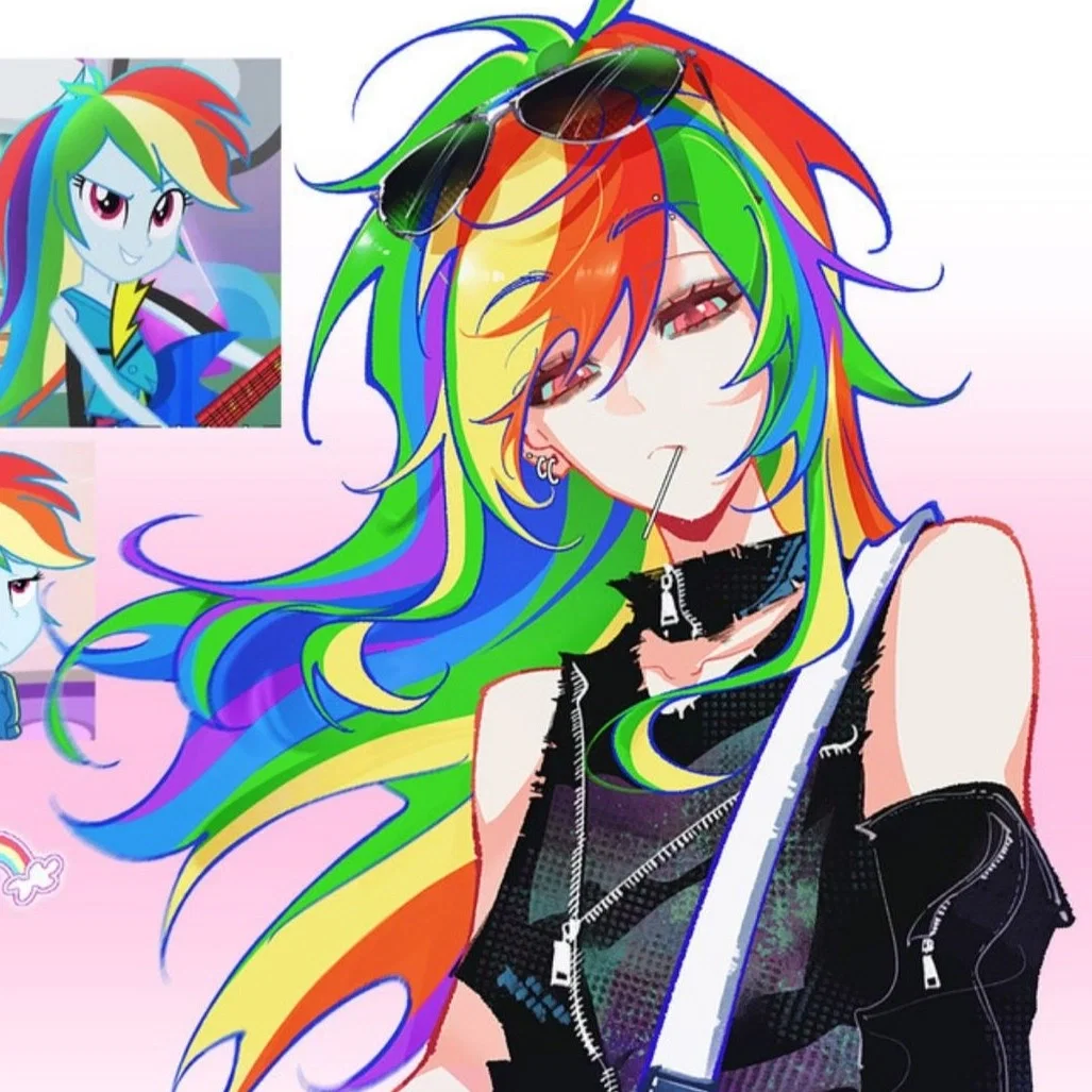 The star girl has a crush on you. - Rainbow Dash (Human AU).