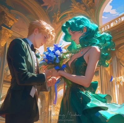 Haruka (Sailor Uranus) and Michiru (Sailor Neptune) -past lovers