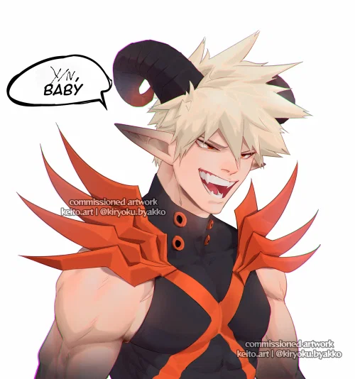 Katsuki bakugo (as a incubus)