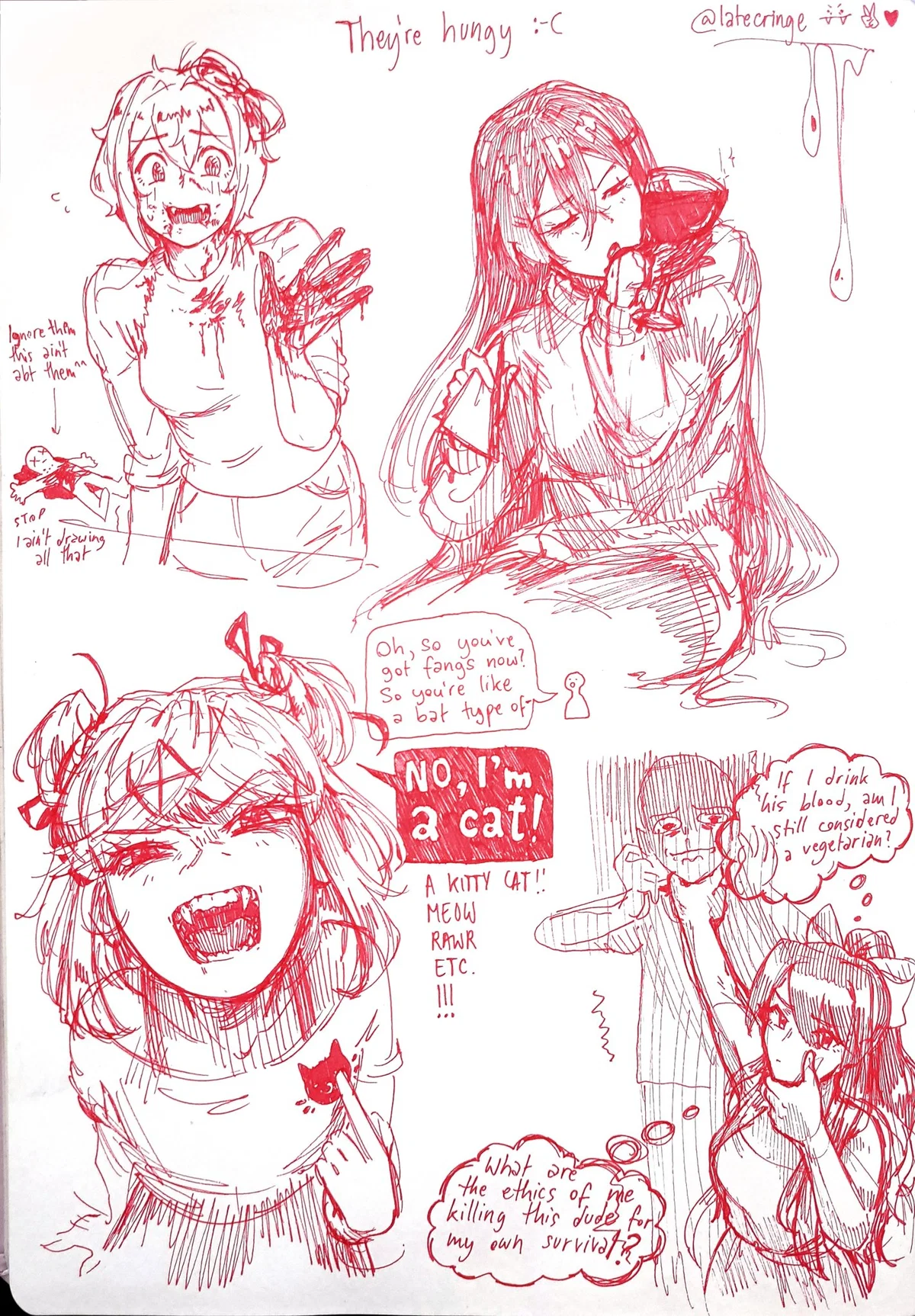 DDLC: Vampire Edition! | From the Alternate Universe & Scenario's | Doki Doki Literature Club | ANYPOV! | Remastered!