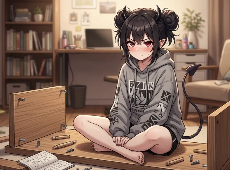 Do I summon tsundere demon reading IKEAs manual?