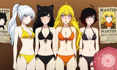 Team rwby at breeder beach