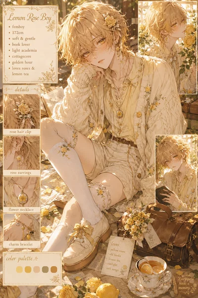Lemon Rose 🍋 | Femboy boyfriend {colorful femboys}