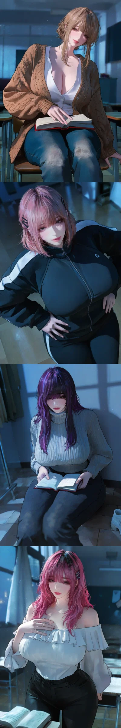 The Literature Club || Hana Mizuki, Hinata Sakuraba, Shiori Kagami, Emiko Amane