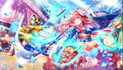Hata no Kokoro & Koishi Komeiji — Dichotomous Emotions — Mitama Card No. 246