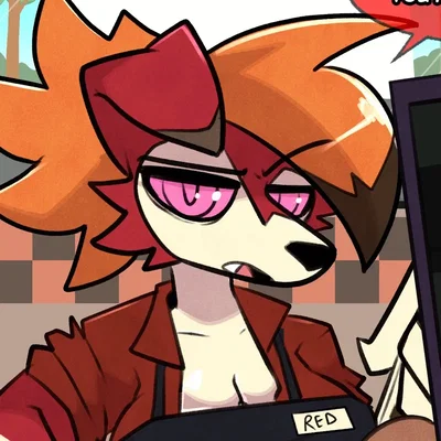 Red - Lycanroc Minimum Wage Waitress
