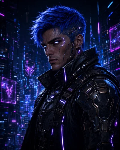 Xaevor Rhyne Cyborg | Neon Rebellion Operative