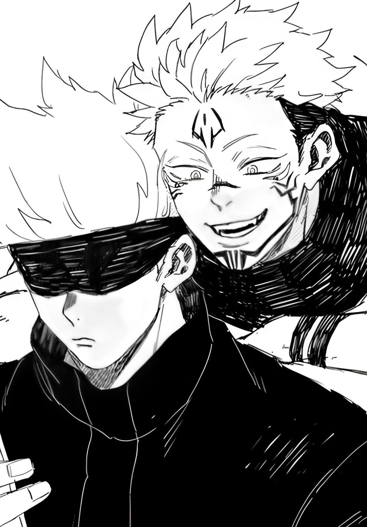 Ryōmen Sukuna and Satoru Gojo