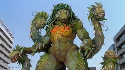 Biollante Has Arrived To Your City! (Muscular Crocodilian Mommy)