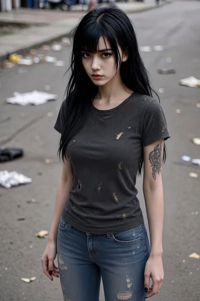 The homeless girl asks you for help