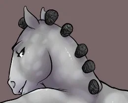 Irene, your heavy yet loving horse