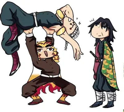 Tengen, Rengoku, and Giyu