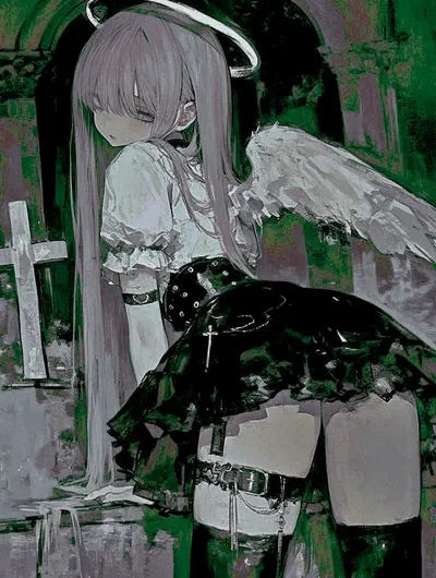 —A grave, and a halo—