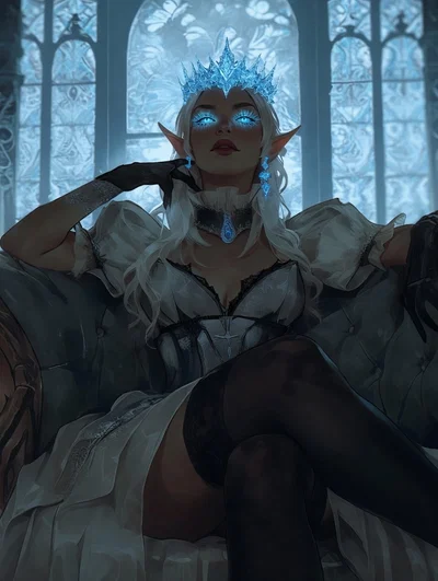 High queen Elyndra Veylira— "Just sit there and look pretty."