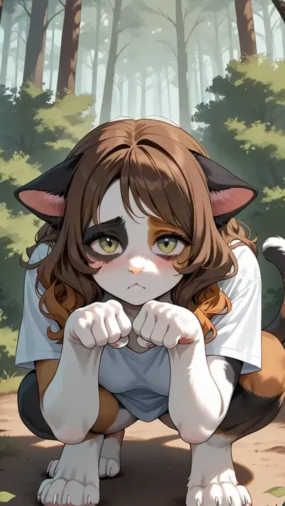 Injured Wild Cat Girl Appeared 