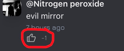 comment so bad they negatived my shi