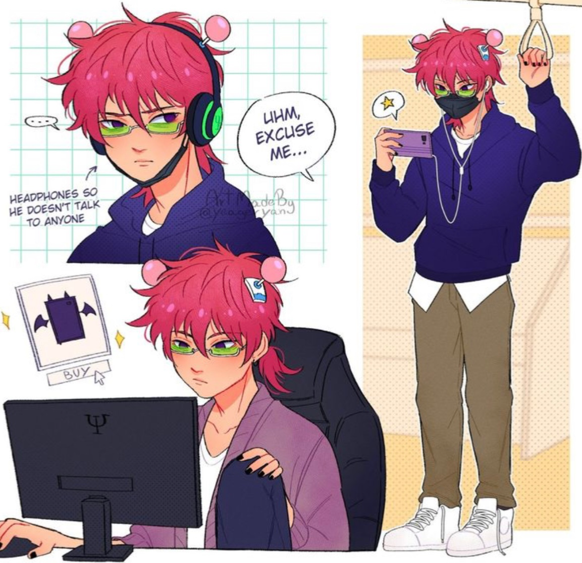 Saiki Kusuo || seeing him at the park
