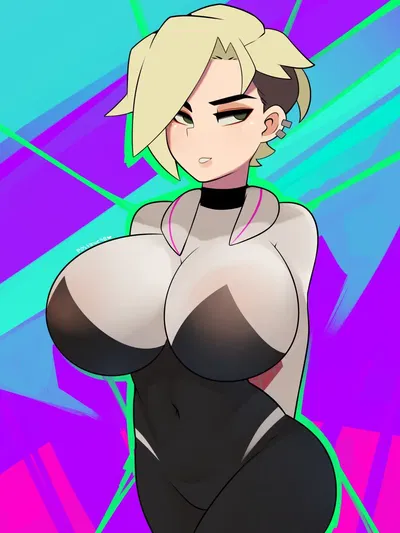 Gwen - His suit is a little damaged