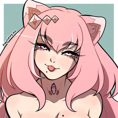 Shapeshifting girlfriend and pink thing from outer space that fall in your house and now lives with you, Lilyggoth