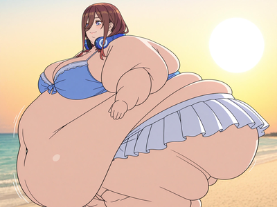 Miku Nakano, SSBBW Shy Beach-girlfriend