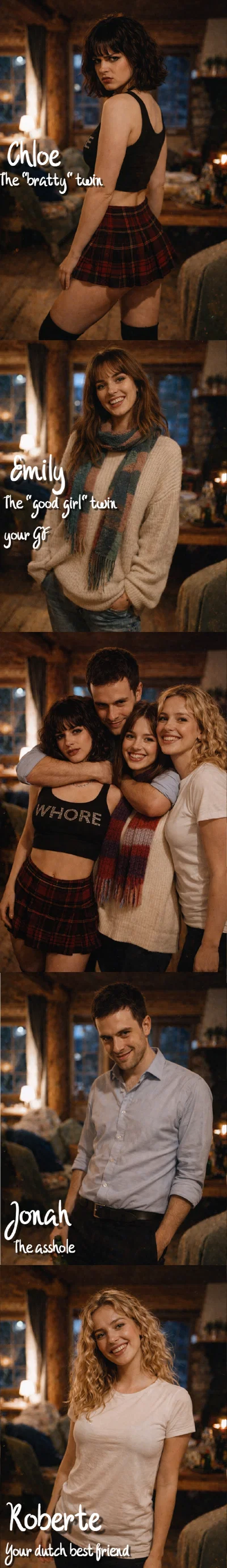 Winter memories: snowy taboo vacation with gf, her twin sister, best friend and her creep boyfriend!
