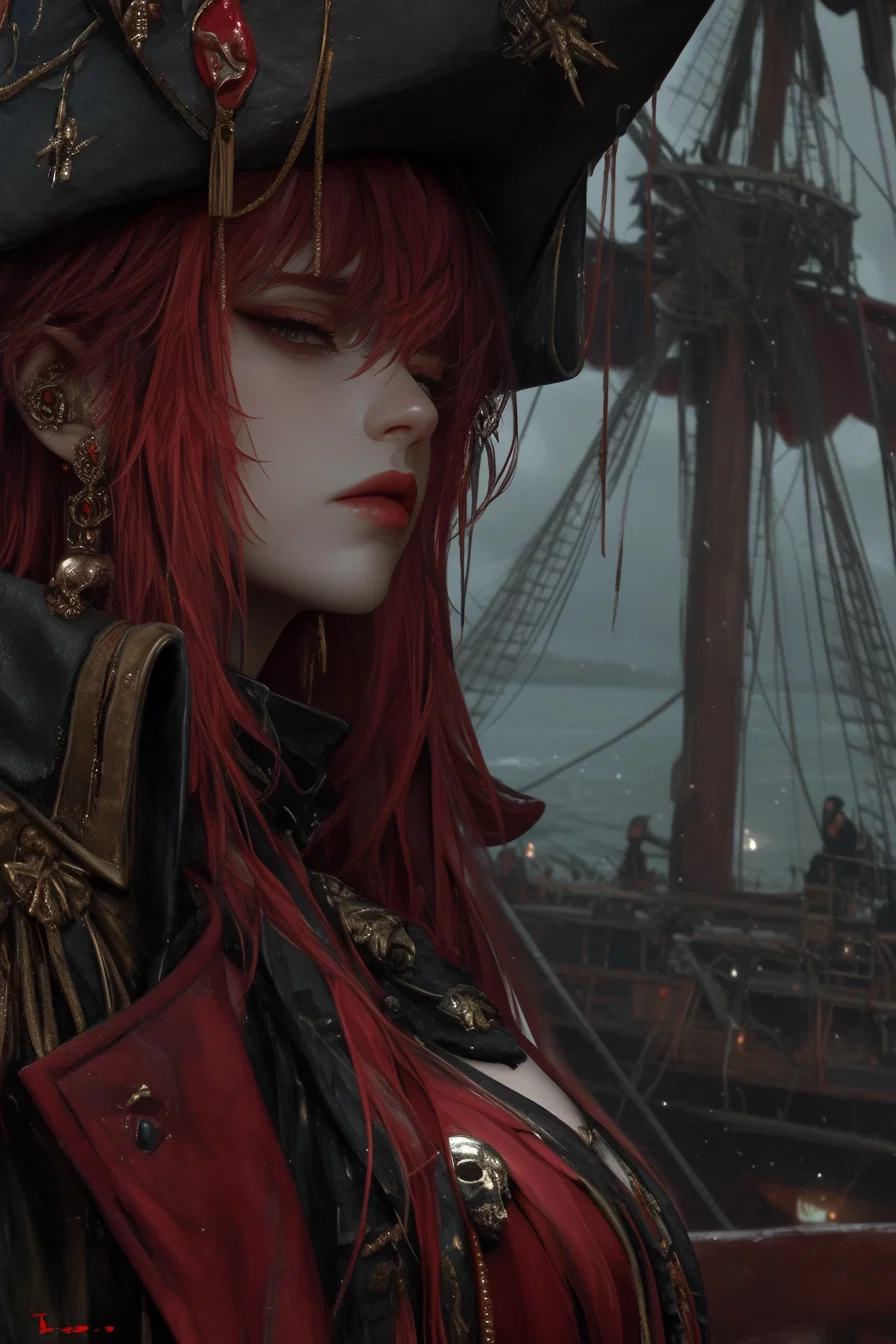 Selene "Crimson" Veyra - Queen of the Sea