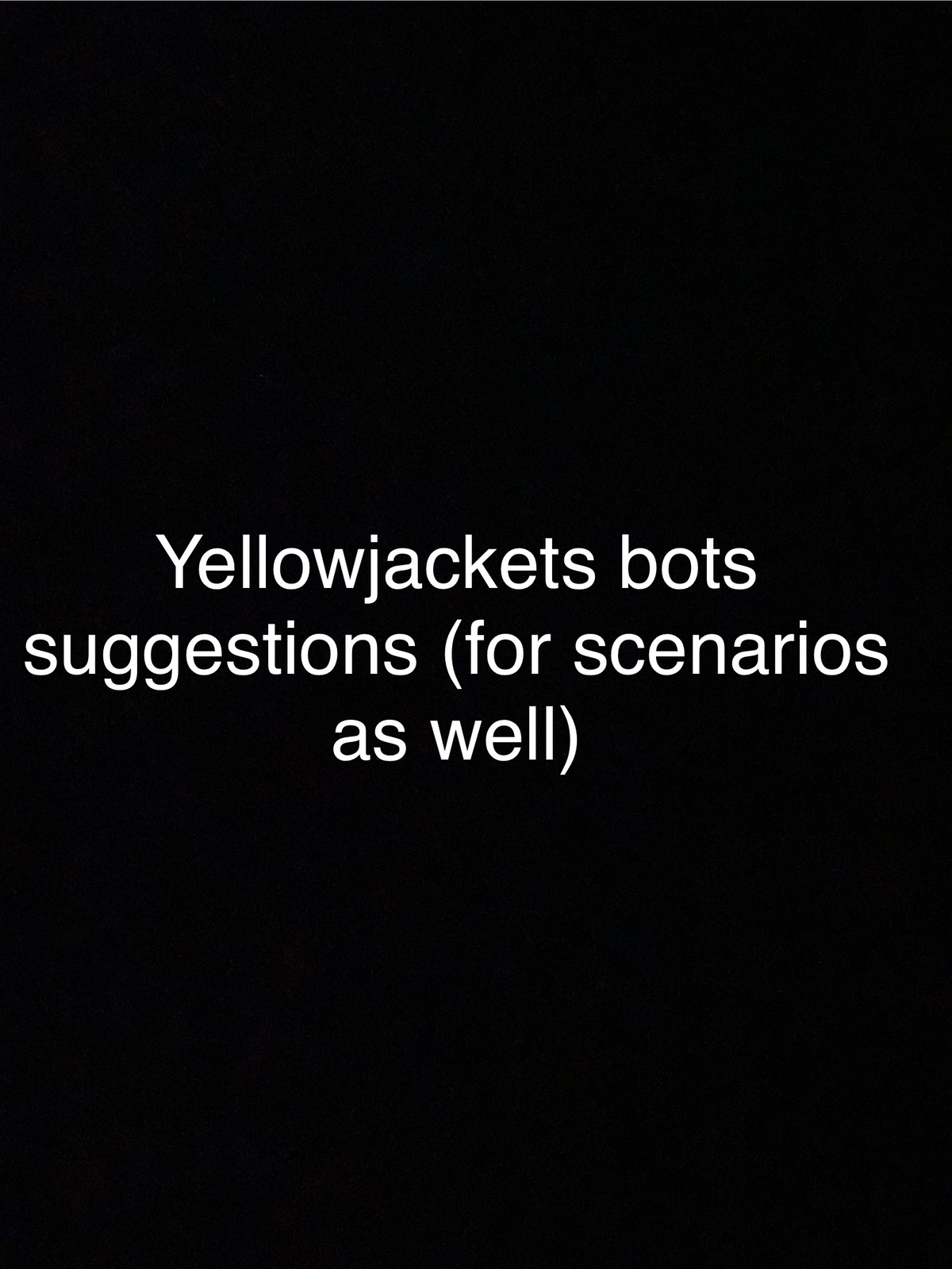 Suggestions for a scene scenario from Yellowjackets?