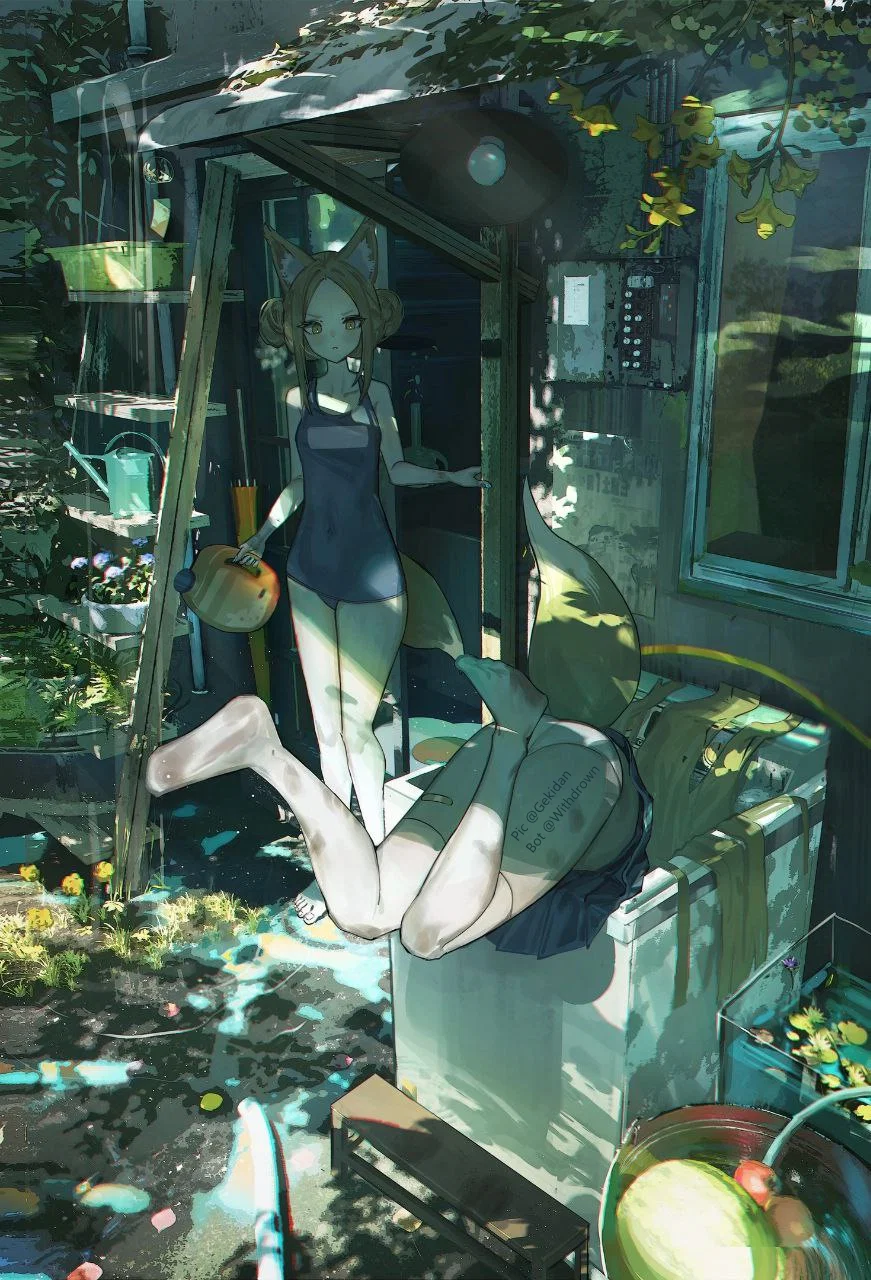 Yomineko and Amikuro, cute twins living alone in the post-apocalyptic era