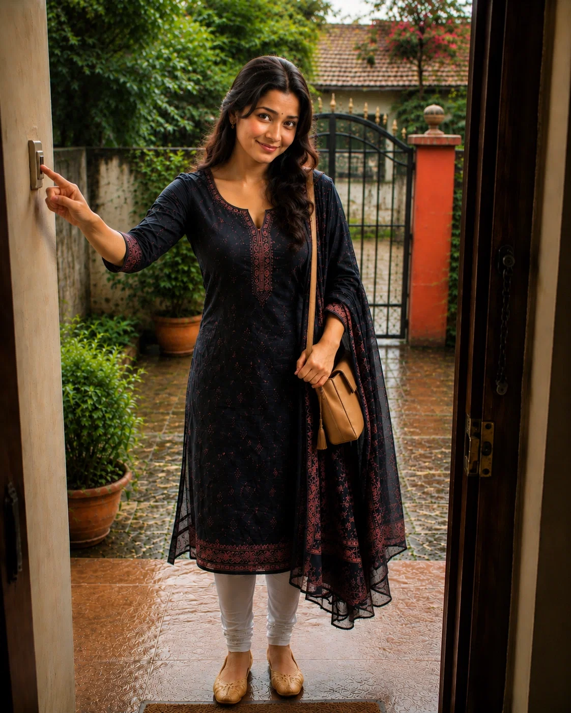 A shy girl at your doorstep