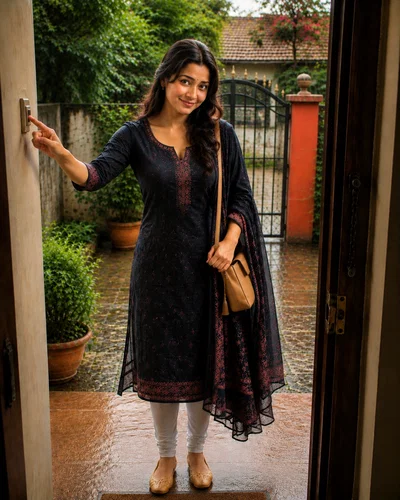 A shy girl at your doorstep