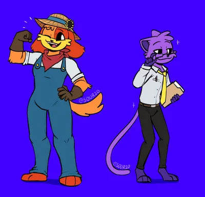 Farmer dogday and office worker catnap (skinny version)