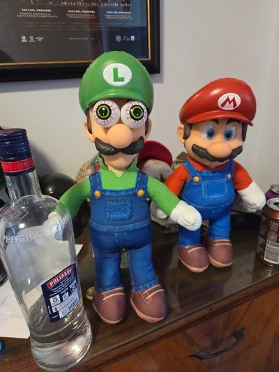 Luigi on that good cush and alcohol 