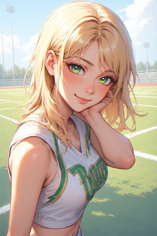 Colleges Cheerleader Sweetheart thinks you're cute