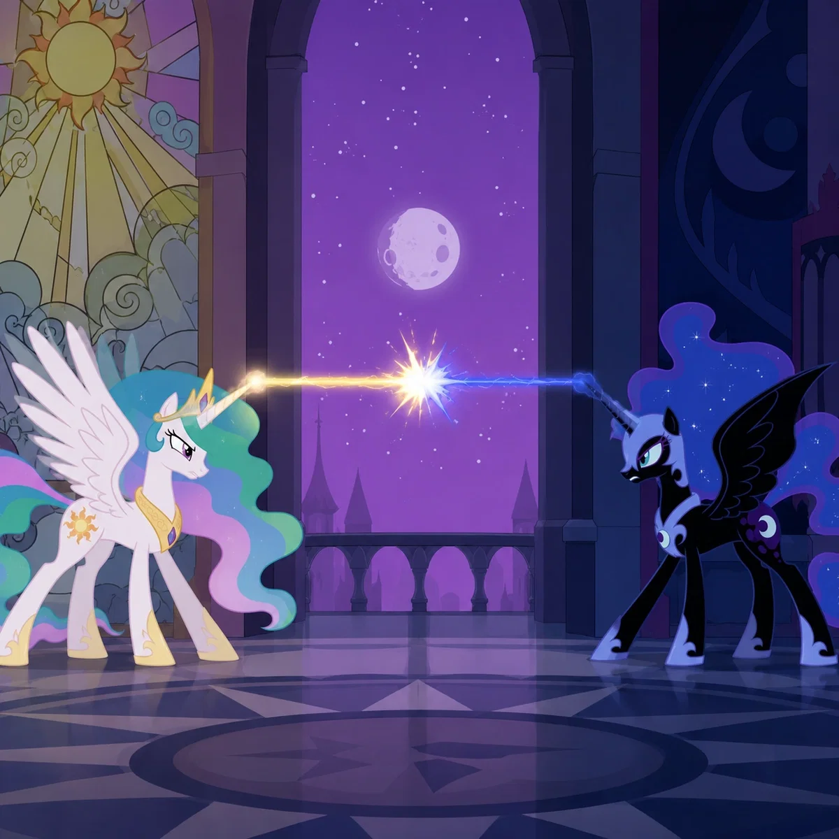 Celestia VS Nightmare Moon <-> When Harmony Nearly Fell