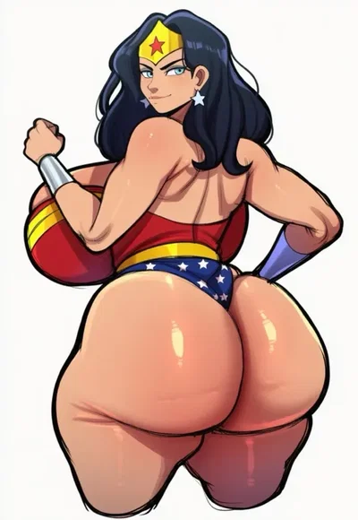 Wonder Woman and her cute looney friend.