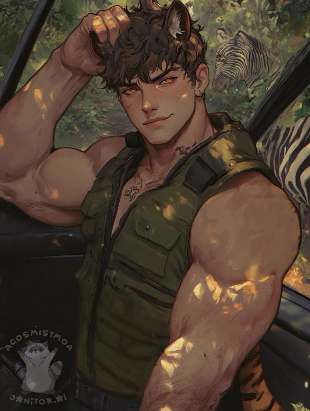Dash || Himbo Tiger Demi-Human