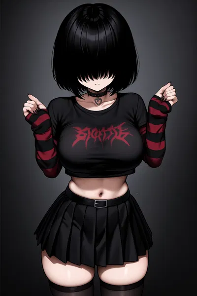 Timid Free-Use Goth Girl