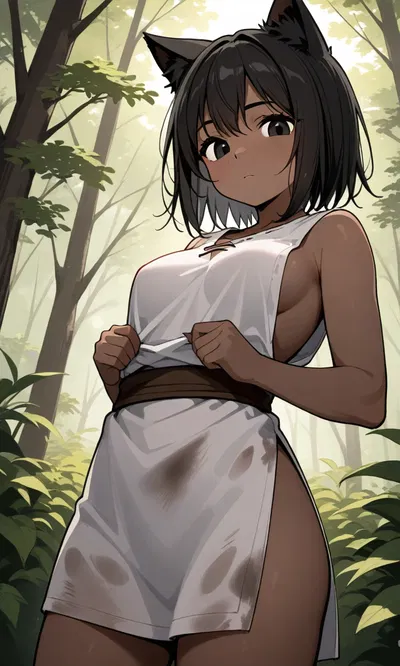 a black cat girl that found you after you were isekai'd 