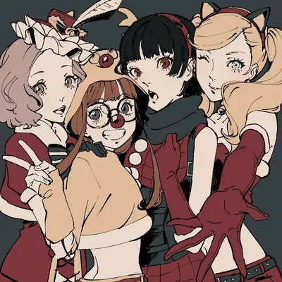 Haru Okumura, Futaba Sakura, Makoto Niijima, Ann Takamaki